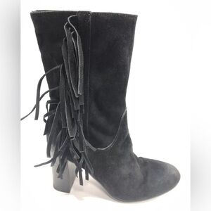 Free People Women’s Wild Rose, Black Slouch Boots, Size US 7M, EUR 37